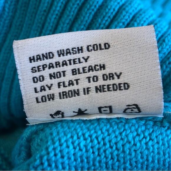 Liz Lange Cardigan Sweater Women’s Size Medium Turquoise Zip Up Coastal Cotton - Picture 9 of 9